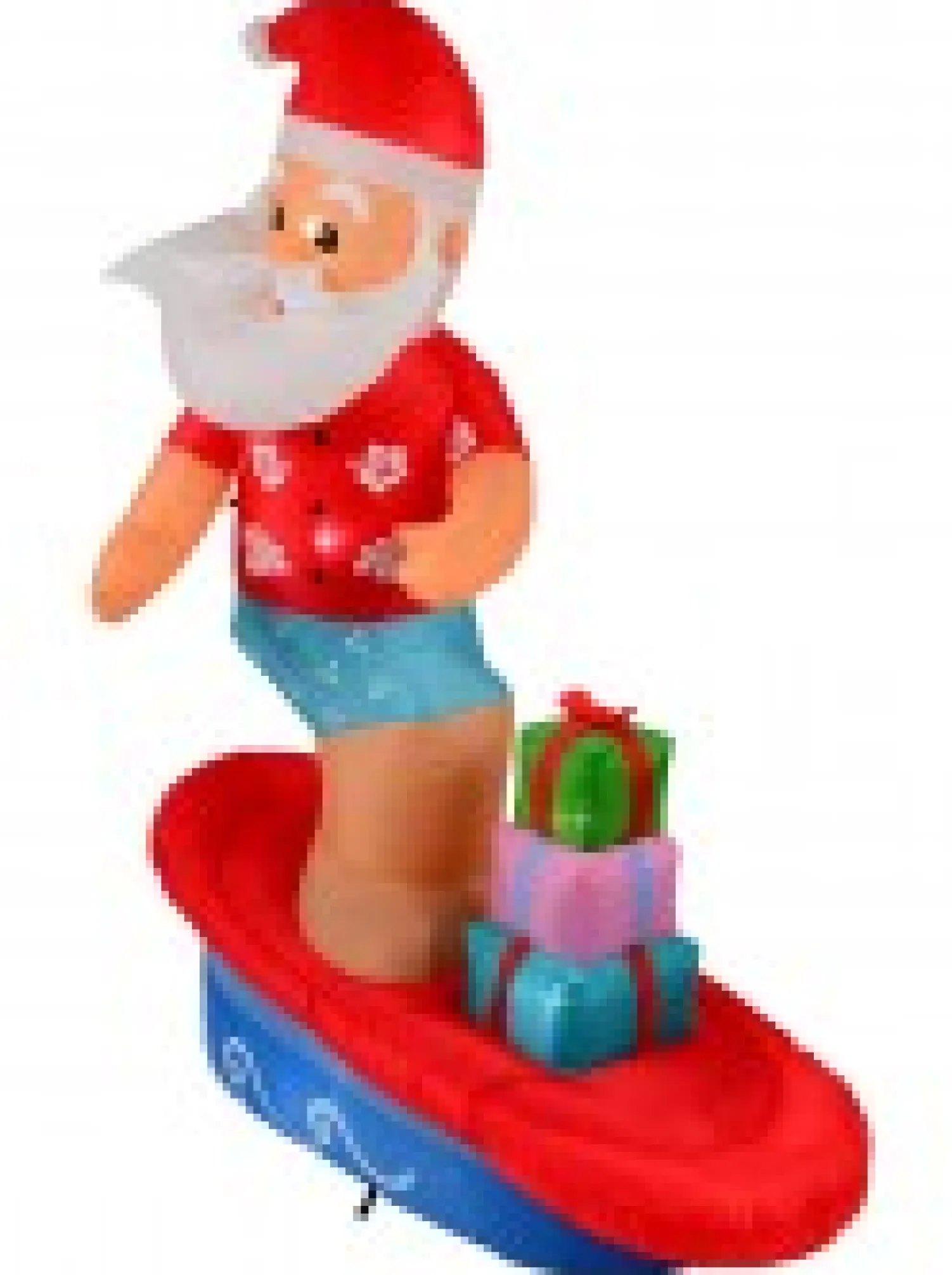 Christmas Warehouse Surfs Up Santa On Surfboard Illuminated Christmas Inflatable Display - 1.8M> Inflatable Displays