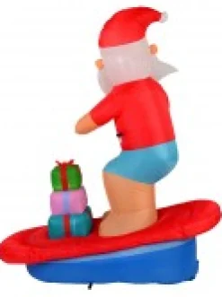 Christmas Warehouse Surfs Up Santa On Surfboard Illuminated Christmas Inflatable Display - 1.8M><noscript><img width=