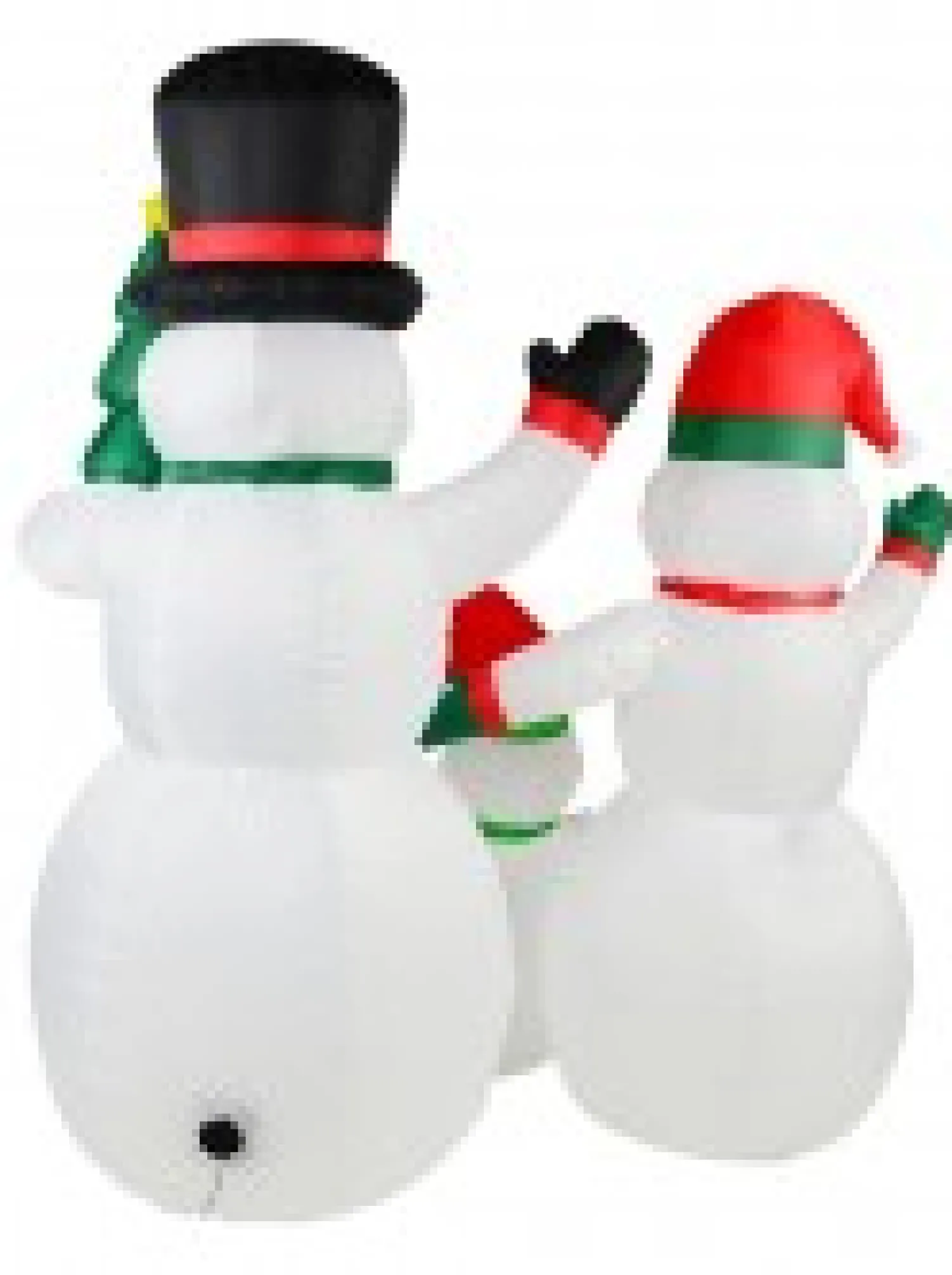 Christmas Warehouse The Joyous Snowman Family Illuminated Christmas Inflatable Display - 2.2M> Inflatable Displays