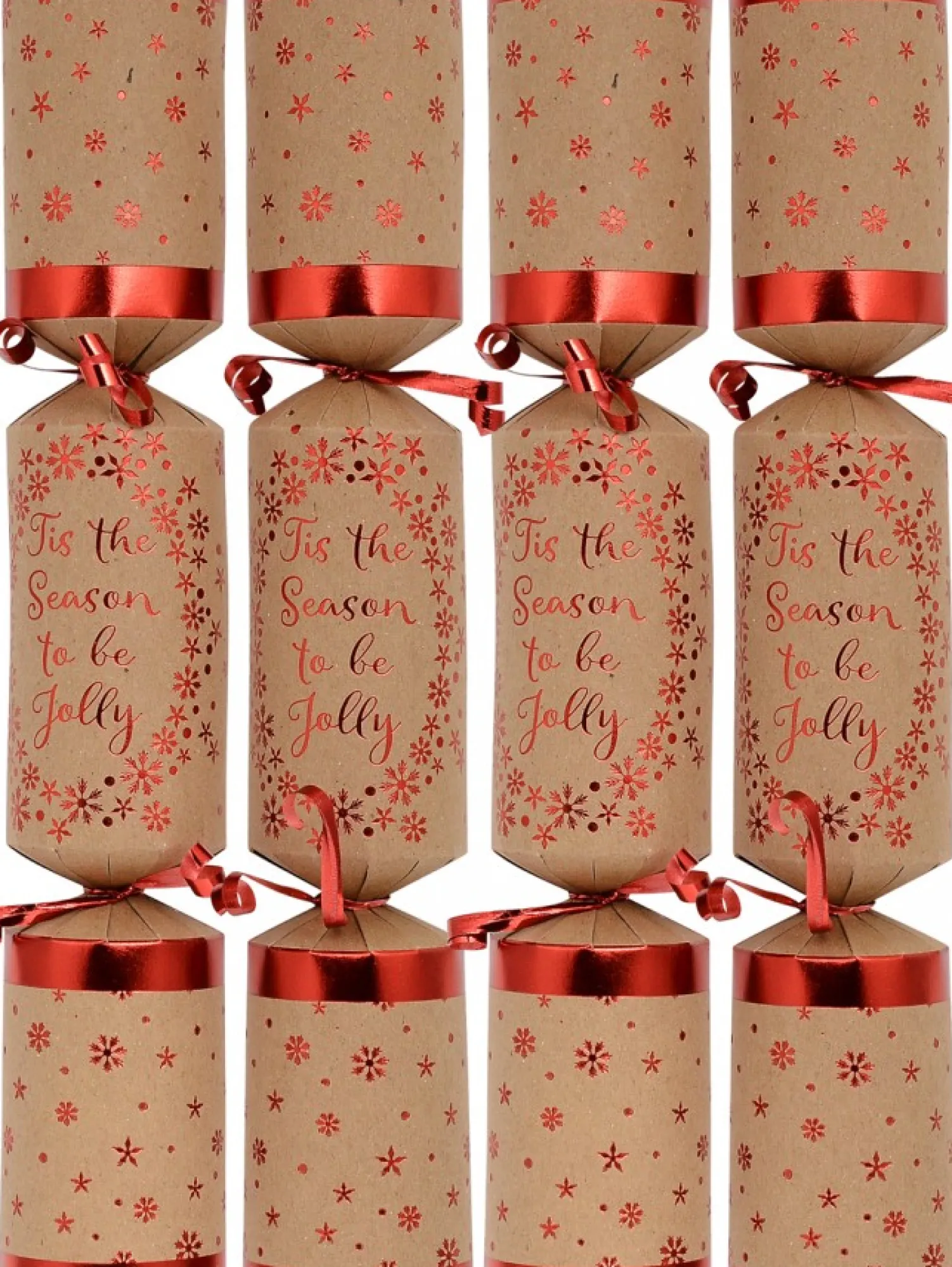 Christmas Warehouse Tis The Season To Be Jolly Kraft Design Christmas Cracker Bon Bons - 50 X 30Cm> Christmas Cracker Bon Bon Catering Packs (50 Per Pack)