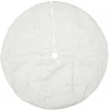 Christmas Warehouse White With Iridescent Glitter Star & Sunburst Pattern Christmas Tree Skirt - 1.2M> Tree Skirts